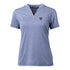 Ladies Villanova Wildcats Cutter & Buck Forge Heathered Blue Blade Polo - Front View