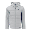 Villanova Wildcats Cutter & Buck Evoke Hybrid Eco Softshell Full Zip Grey Hooded Jacket