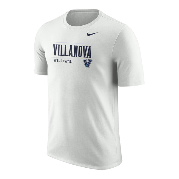 Villanova Wildcats Nike Campus Grid Iron Tri-Blend White T-Shirt - Front View