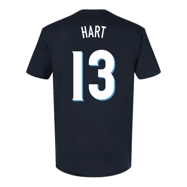 Villanova Men's Basketball Student Athlete Navy T-Shirt #13 Hakim Hart - Back View