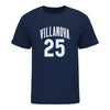 Villanova Women's Basketball Student Athlete Navy T-Shirt #25 Denae Carter - Front View
