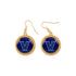 Villanova Wildcats Primary Sydney Earrings in Navy and Gold - Front View
