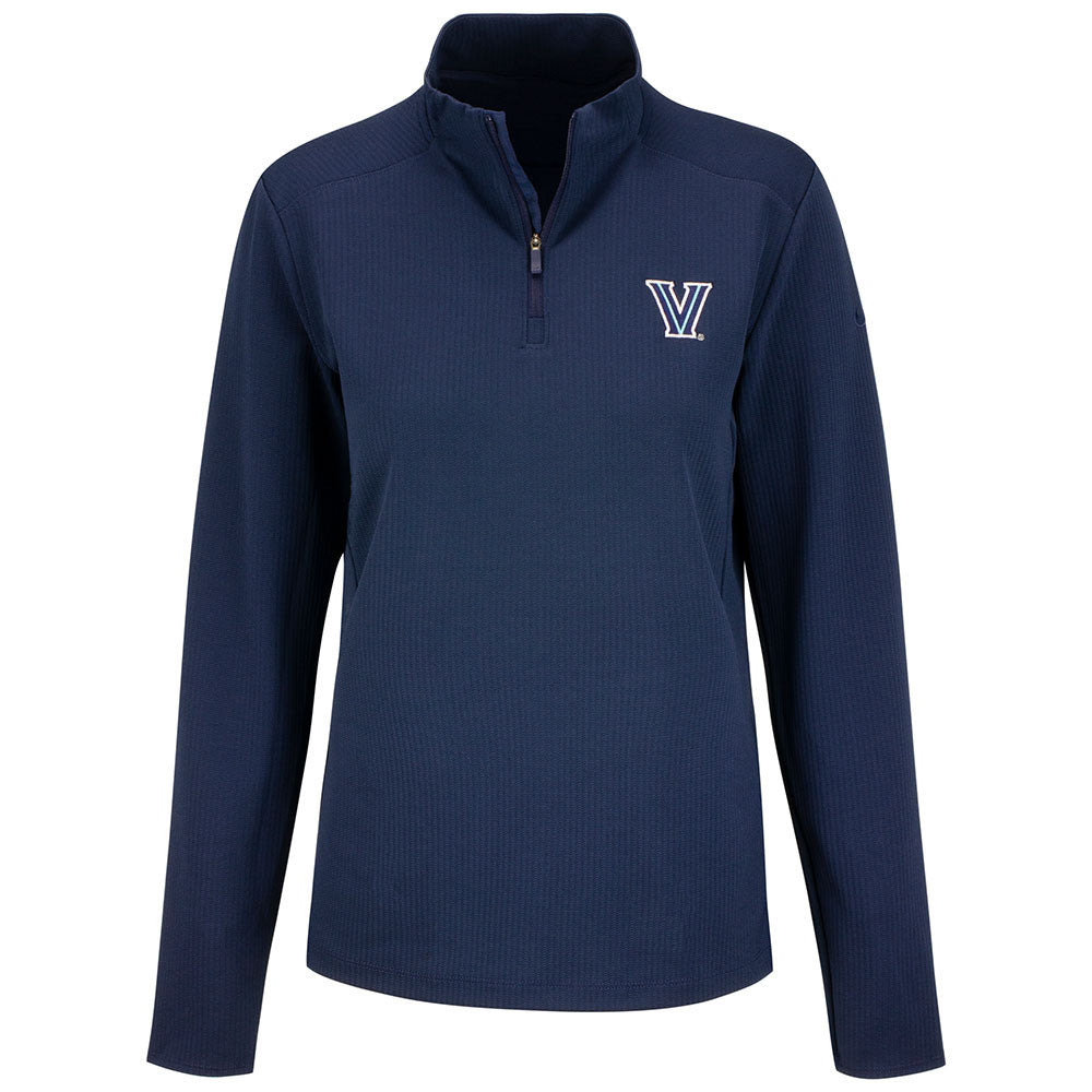 Ladies Villanova Wildcats Pacer Stacked Quarter-Zip Jacket