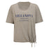 Ladies Villanova Wildcats Drawstring Cinch T-Shirt in Gray - Front View