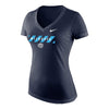 Ladies Villanova Wildcats Nike Triblend V-Neck T-Shirt