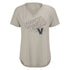 Ladies Villanova Wildcats Speckle V-Neck T-Shirt in Gray - Front View