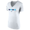 Ladies Villanova Wildcats Nike V-Neck Hearts T-Shirt