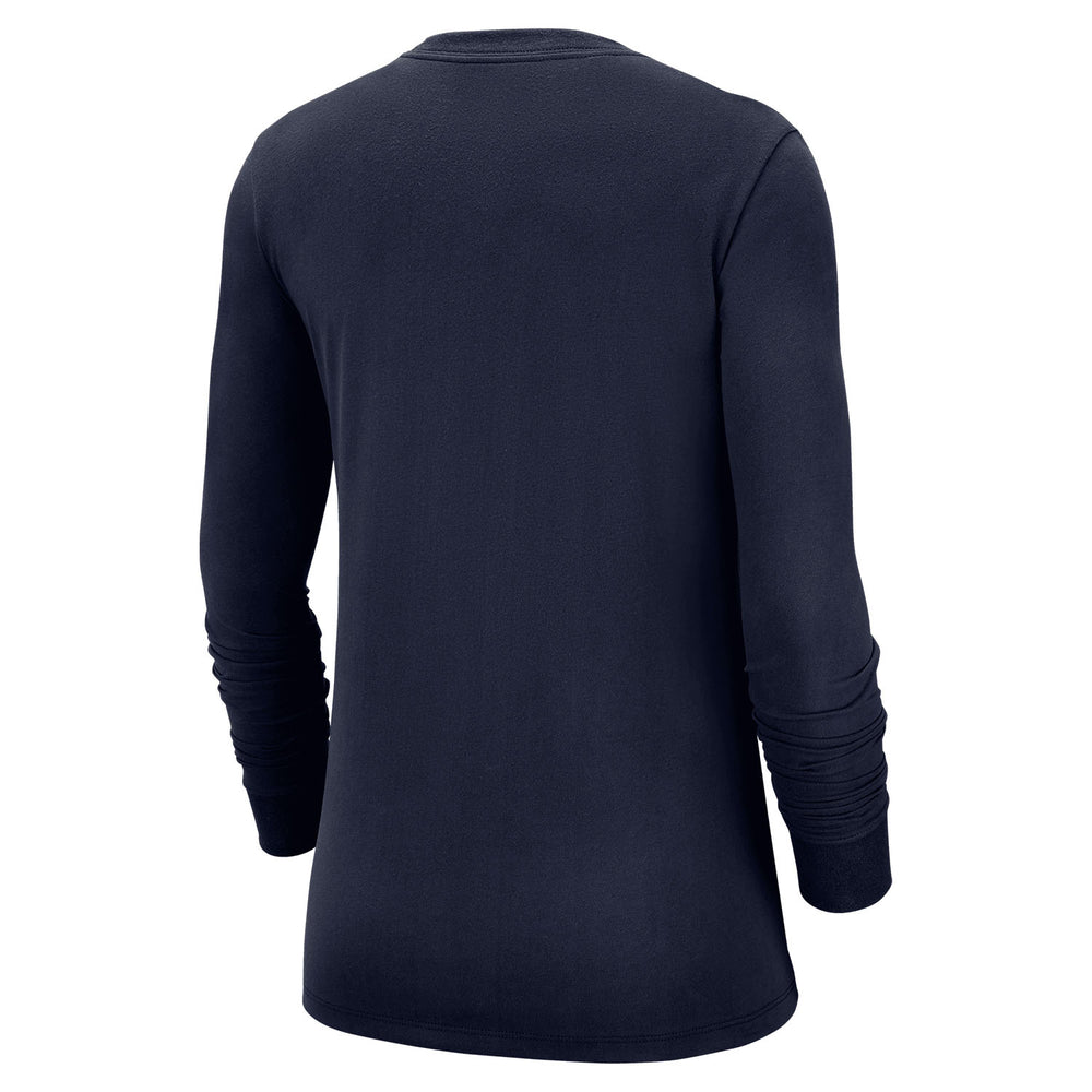 Ladies Villanova Wildcats Nike Script Wildcats Long Sleeve Navy T-Shirt - Back View