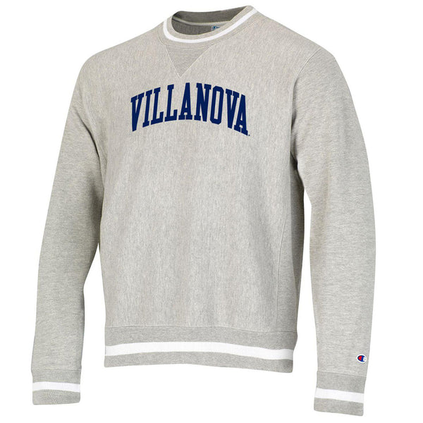 Villanova Wildcats Super Fan Vintage Wash Crew in Grey - Front View