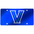 Villanova Wildcats Primary Laser Cut License Plate in Blue - Front View
