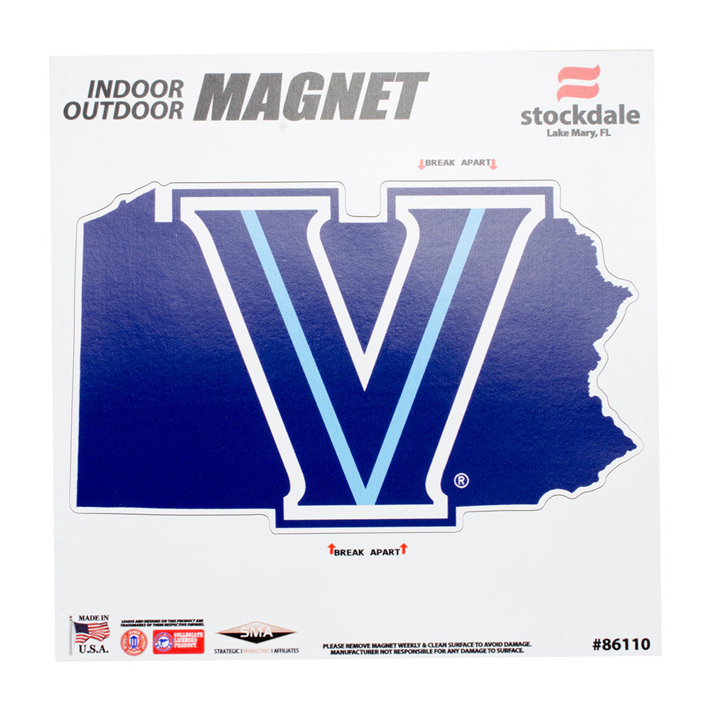 Villanova Wildcats 6" x 6" State Magnet