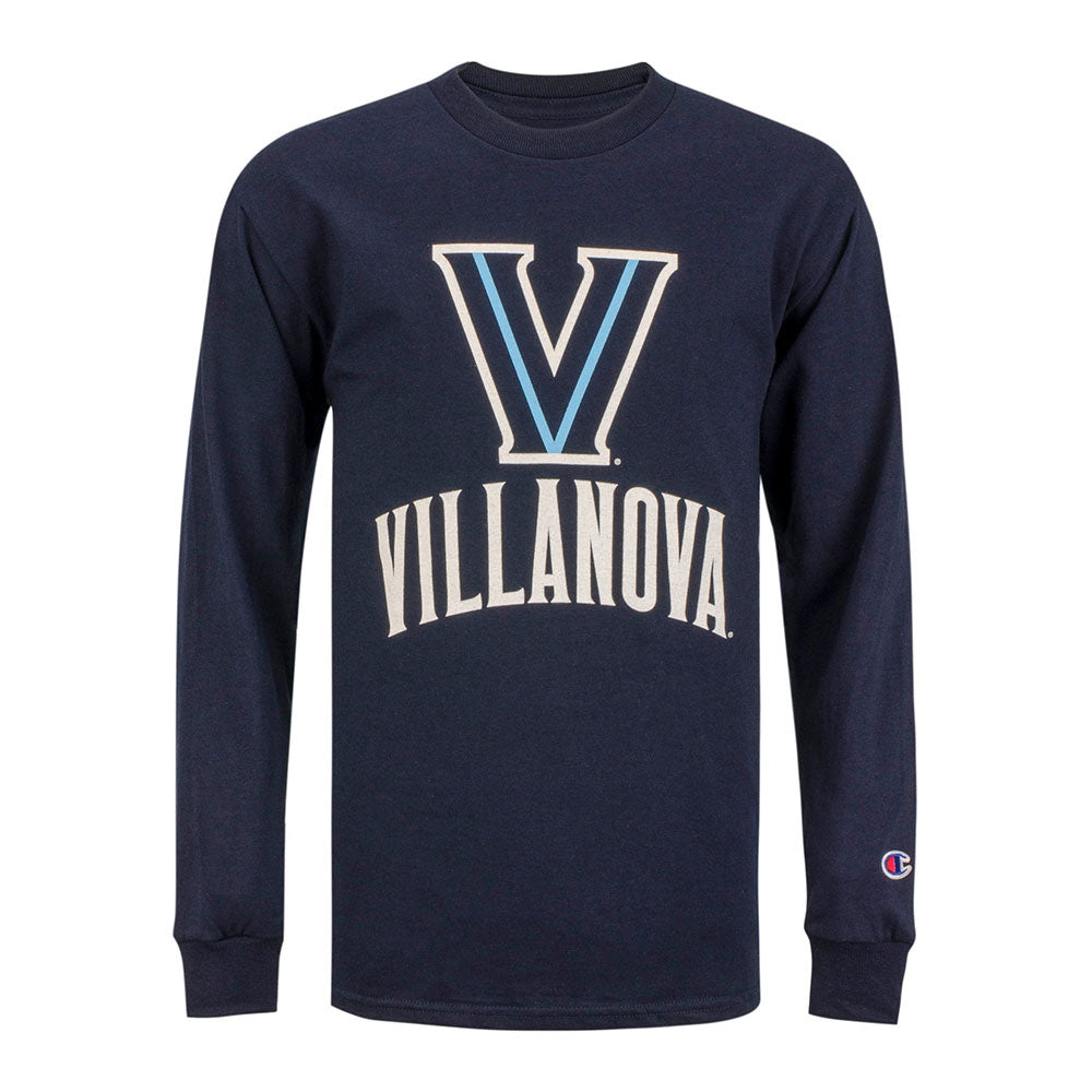 Youth Villanova Wildcats Arched Wordmark Logo Long Sleeve T-Shirt