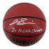 Jalen Brunson Villanova University Autographed & Inscribed "2x NCAA Champs" Wilson NCAA Basketball - Front View
