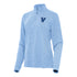 Ladies Villanova Wildcats 1/4 Zip Mock Heather Light Blue Jacket - Front View