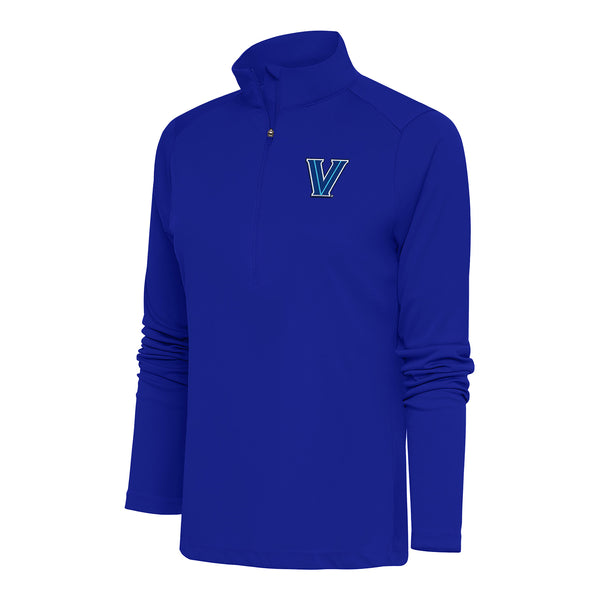 Ladies Villanova Wildcats 1/2 Zip Tribute Blue Jacket - Front Voew