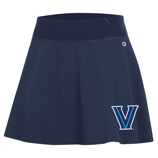 Ladies Villanova Wildcats Navy Fan Skirt - Front View