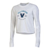 Ladies Villanova Wildcats Boyfriend Crop White Long Sleeve T-Shirt