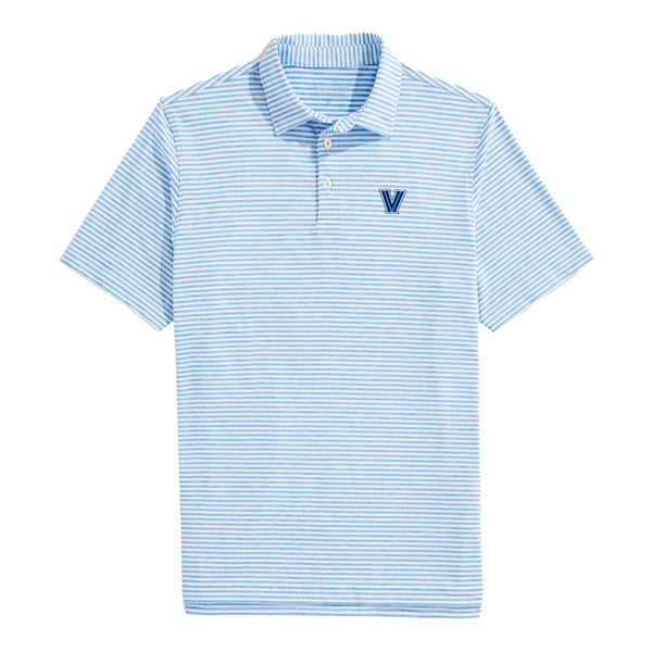 Villanova Wildcats Vineyard Vines Winstead Stripe Sankaty Blue Polo - Front View