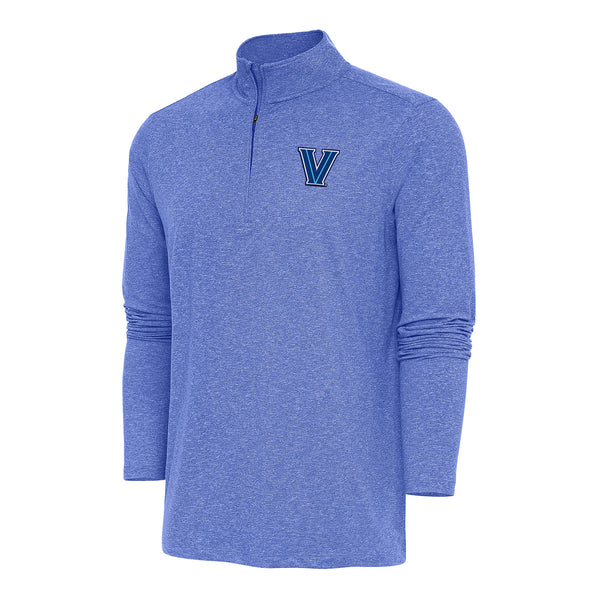 Villanova Wildcats Hunk 1/4 Zip Heather Blue Pullover Jacket - Front VIew