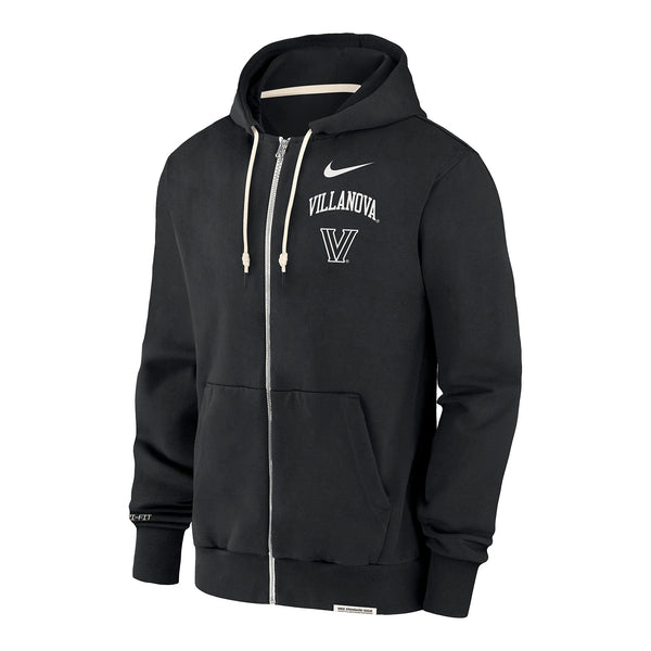 Villanova Wildcats Nike Travel Full Zip Black Hood Sweatshirt - Front View