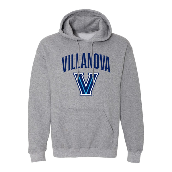 Villanova Wildcats Wordmark Logo Grey Sweatshirt - Front View