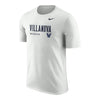 Villanova Wildcats Nike Campus Grid Iron Tri-Blend White T-Shirt - Front View