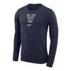 Villanova Wildcats Nike Shooting Long Sleeve Navy T-Shirt - Front View