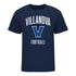 Villanova Wildcats Football Navy T-Shirt - Front View