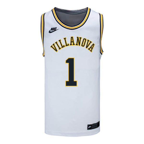 Villanova Wildcats Nike Basketball Student Athlete #1 Brendan Hausen White Jersey - Front View