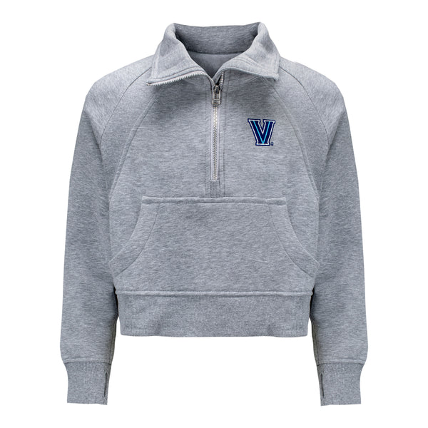 Youth Girls Villanova Wildcats 1/4 Zip Pullover - Front View