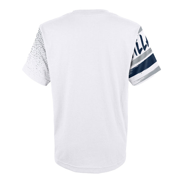 Youth Villanova Wildcats Game Time White T-Shirt - In White - Back View