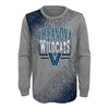 Youth Villanova Wildcats Half Time Grey Long Sleeve T-Shirt