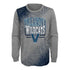 Youth Villanova Wildcats Half Time Grey Long Sleeve T-Shirt - In Grey - Front View