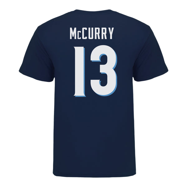 Villanova Women's Basketball Student Athlete Navy T-Shirt #13 Brynn McCurry - Back View