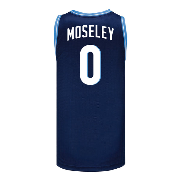 Villanova Wildcats Nike Basketball Student Athlete #0 Josiah Moseley Navy Jersey - BAck View