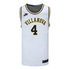 Villanova Wildcats Nike Basketball Student Athlete #4 Tyler Perkins White Jersey - Front View