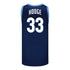 Villanova Wildcats Nike Basketball Student Athlete #33 Matthew Hodge Navy Jersey - Back View