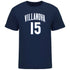 Villanova Women's Basketball Student Athlete Navy T-Shirt #15 Brooke Mullin - Front View