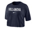 Ladies Villanova Wildcats Nike Dri-FIT Crop Top in Navy - Front View