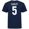 Villanova Women's Basketball Student Athlete Navy T-Shirt #5 Anahi-Lee Cauley - Back View