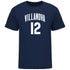 Villanova Men's Basketball Student Athlete Navy T-Shirt #12 Collin O'Toole - Front View