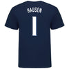 Villanova Men's Basketball Student Athlete Navy T-Shirt #1 Brendan Hausen - Back View