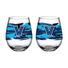 Villanova Wildcats 15 Oz. Stemless Brushed Wine Glass