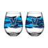 Villanova Wildcats 15 Oz. Stemless Brushed Wine Glass - In Clear - Multiple Views