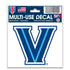 Villanova Wildcats Static Cling 3" x 4" Decal in Blue - Front View