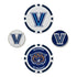Villanova Wildcats Navy/White Golf Ball Marker Set - Front View