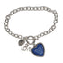Villanova Wildcats Charmed Love Sport Bracelet in Silver and Navy - Front View
