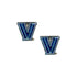 Villanova Wildcats Glitter Post Earrings in Blue - Front View
