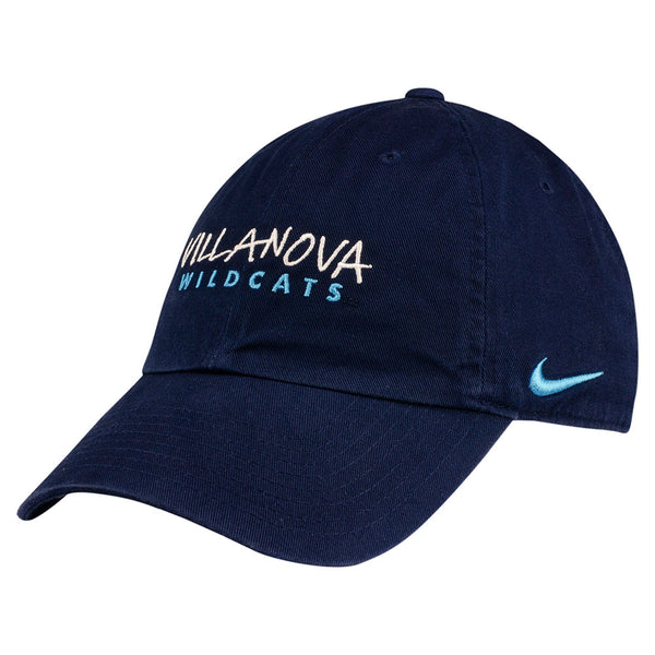 Ladies Villanova Wildcats Nike Stacked Campus Hat in Navy - 3/4 Right View