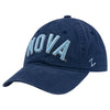 Ladies Villanova Wildcats Preference Adjustable Hat in Navy - 3/4 Right View